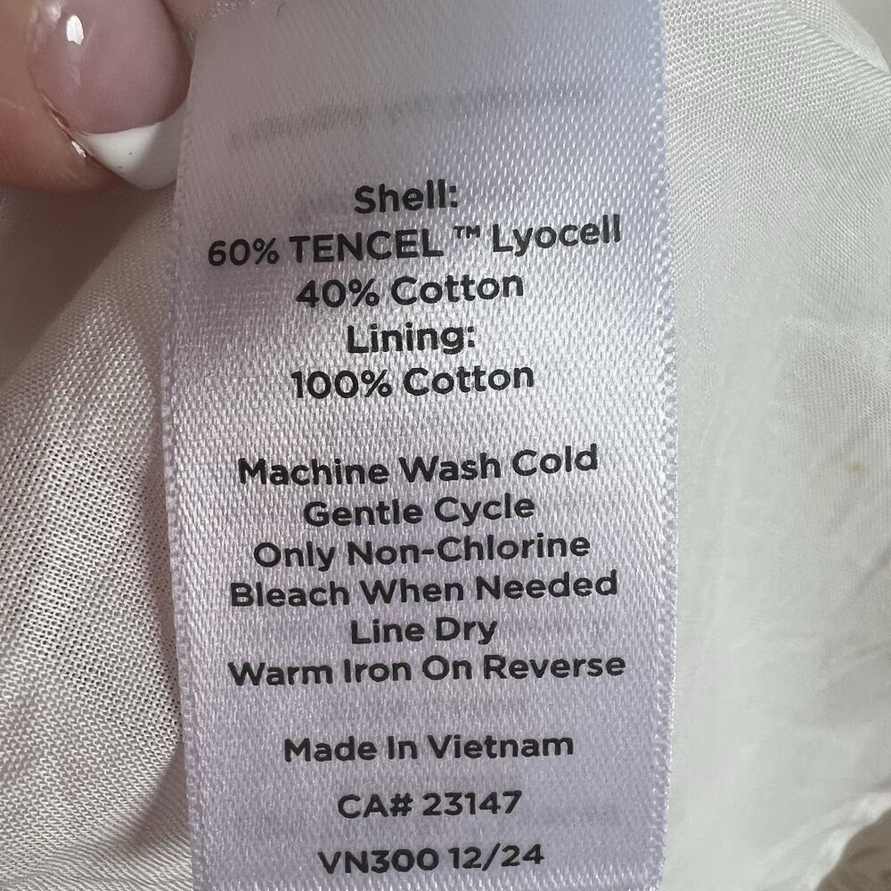 Haven Well Within Dress XL Voile Shell Midi White Sleeveless Beachy - Picture 8 of 10